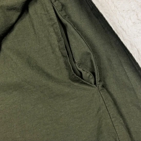 Zara Olive Green Romper Ruffle Sleeve Dress M - Picture 10 of 11